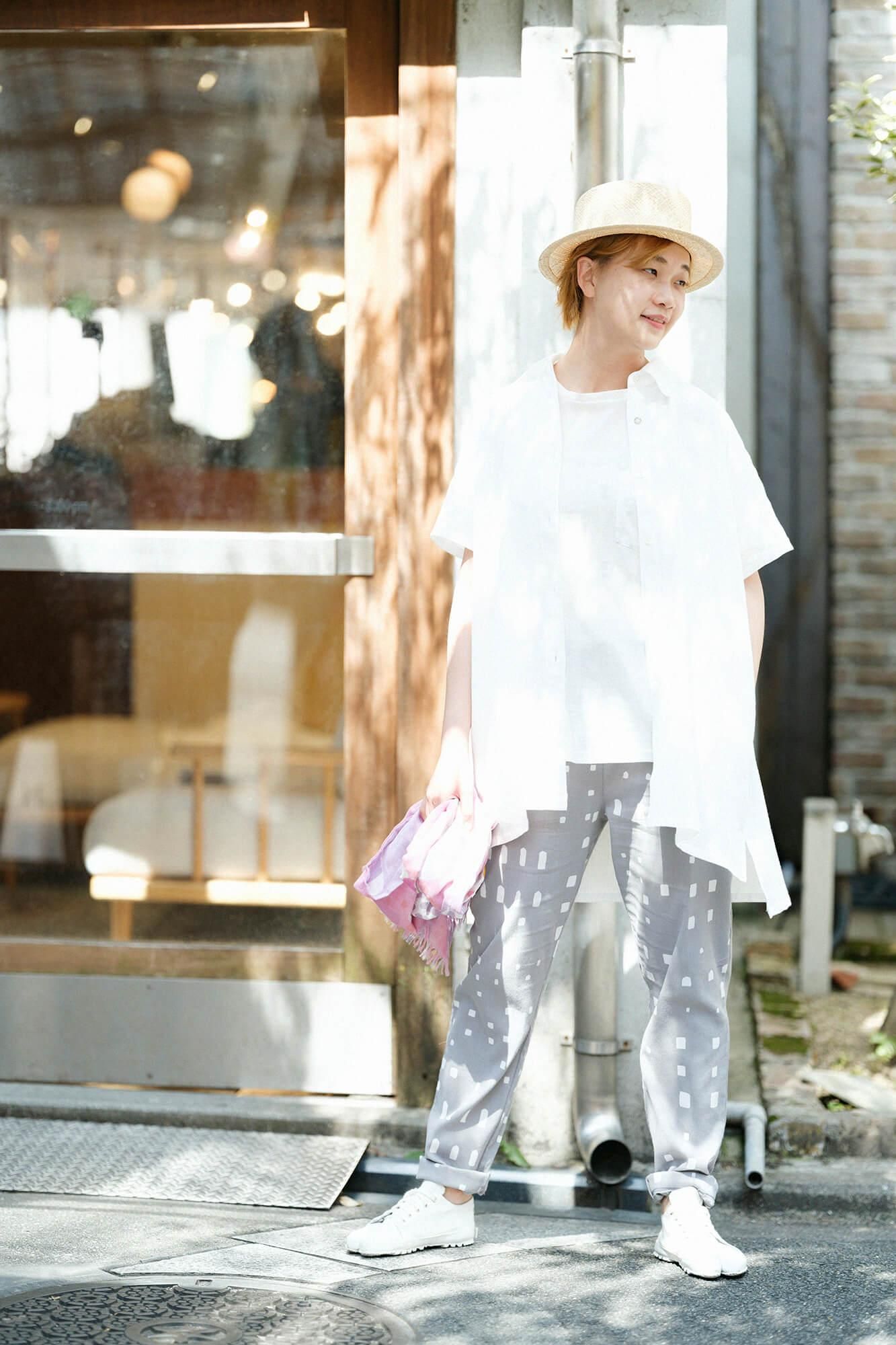 高島縮 40/40 半袖ポケットTシャツ／つくも×SO-SU-U昆