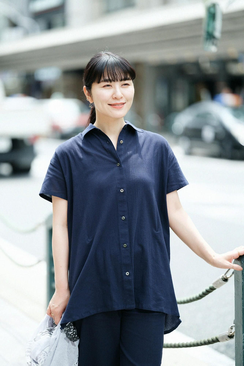 Takashima Jiji 20/20 Grand Tunique Chemise à Manches Courtes