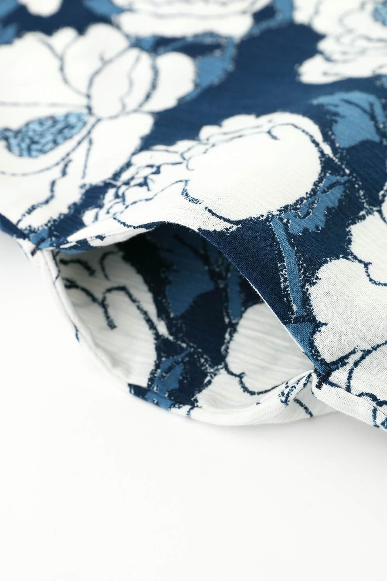 高島縮 20/20 藍捺染（あいなせん） 長方形衣（ちょうほうけい