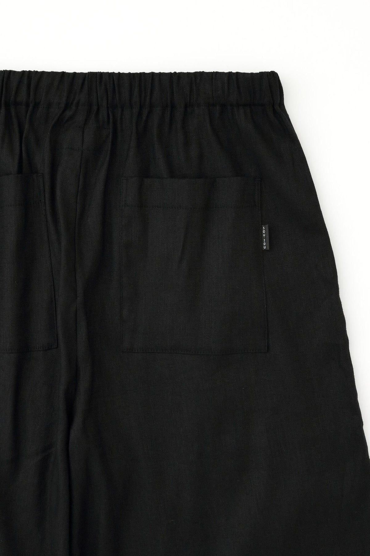 [Versand voraussichtlich um den 3. März herum] Leinen-Stretch-Denim in weitem Schnitt, Monpe, sanfte/nasse Farbe