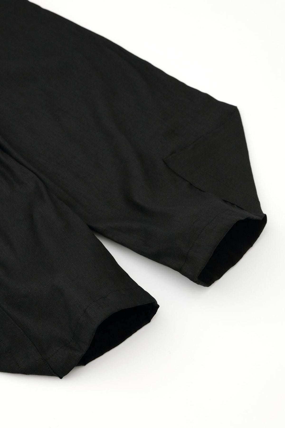 [Versand voraussichtlich um den 3. März herum] Leinen-Stretch-Denim in weitem Schnitt, Monpe, sanfte/nasse Farbe