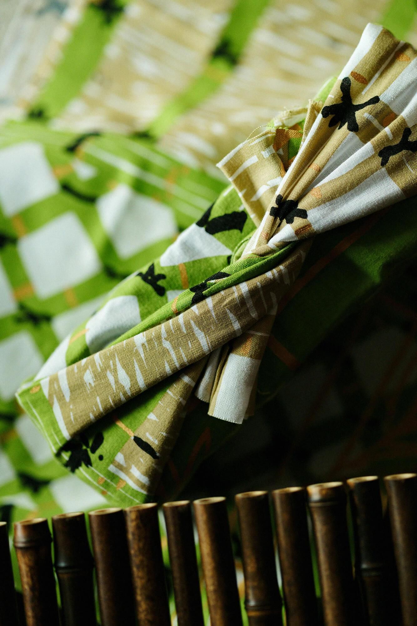 伊势棉纺织布手巾/竹垣