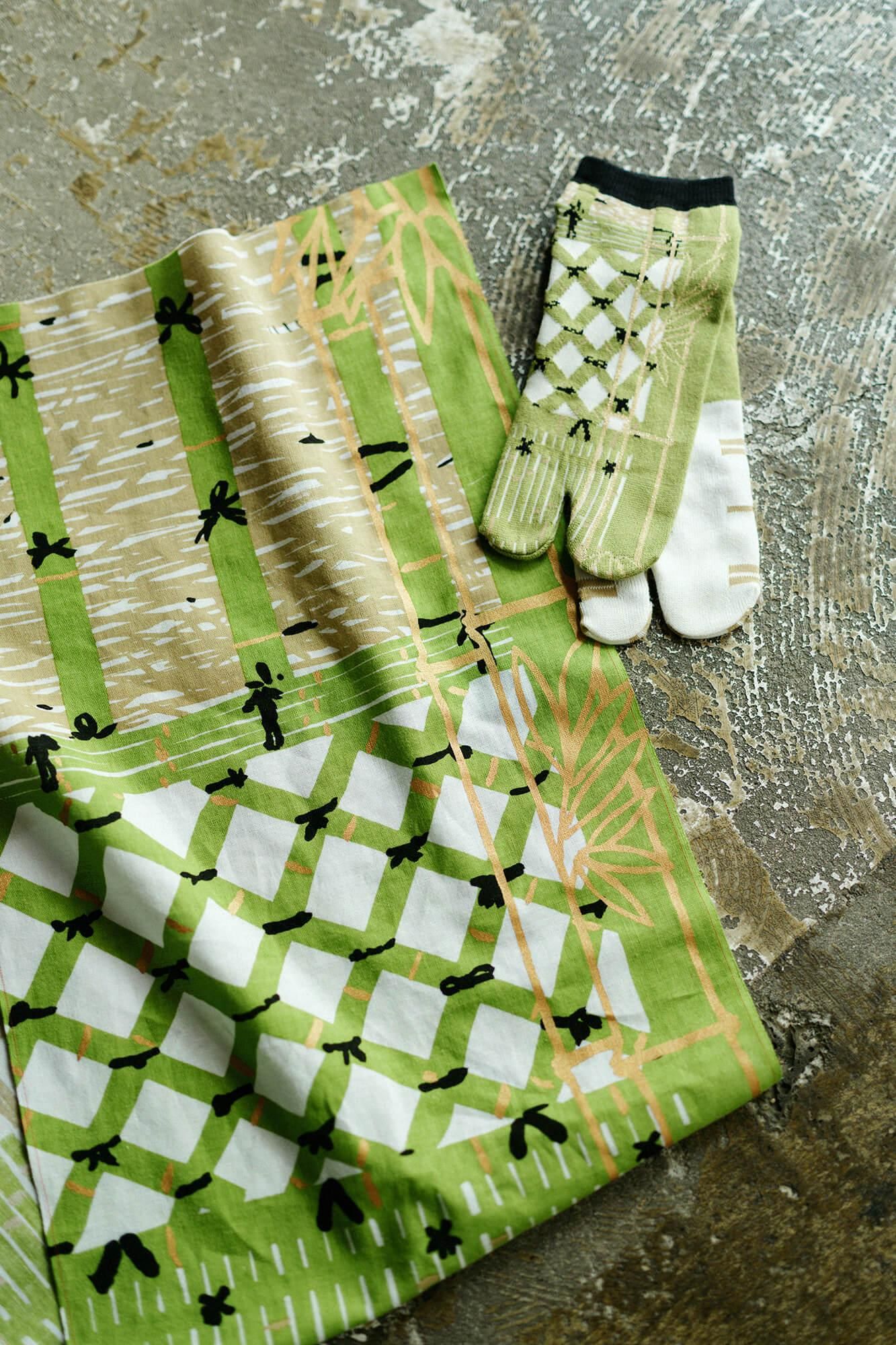 伊势棉纺织布手巾/竹垣