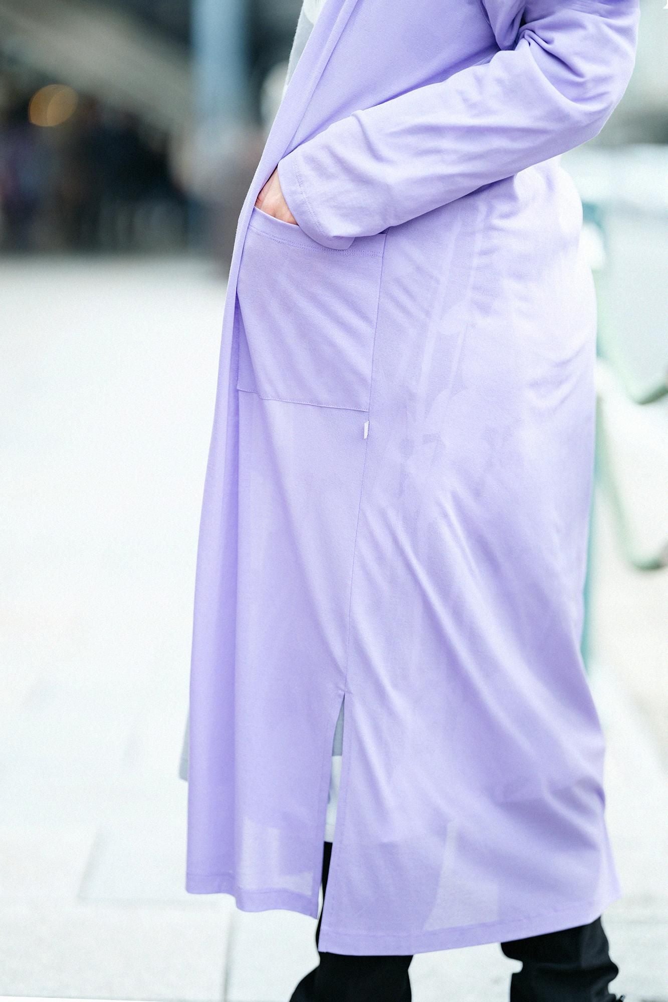 CSS棉花长开衫/淡紫色颜色