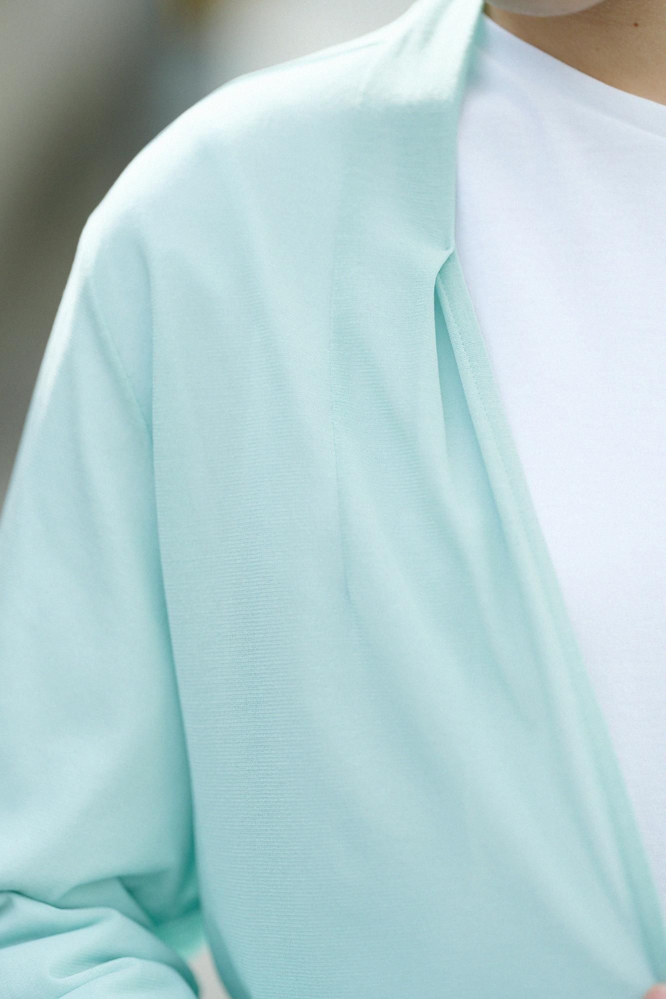 CSS純棉 長開衫／淺黃綠色