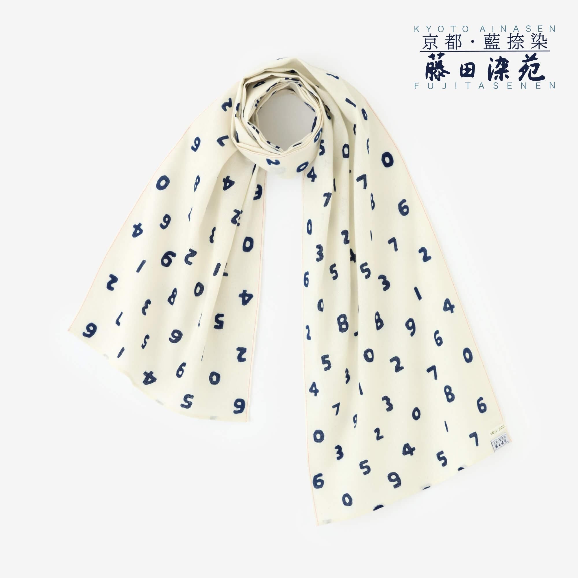 SOU・SOU ×藤田染苑藍捺染圍巾/ SO-SU-U十數2