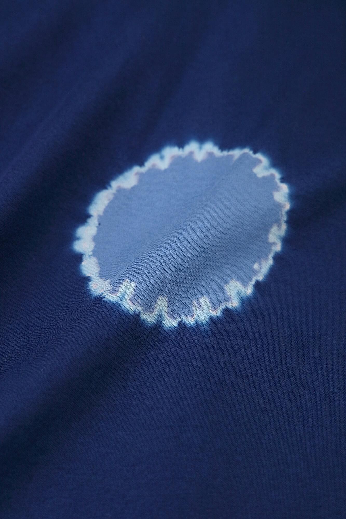 Kinkiyo Shibori Double-sided Edition (Ryomen Ami) Kragenwickel Giban / Große Tupfen (Mizutama Dai) Dunkelblau x Benikake Hanairo (Bekake Hanairo)