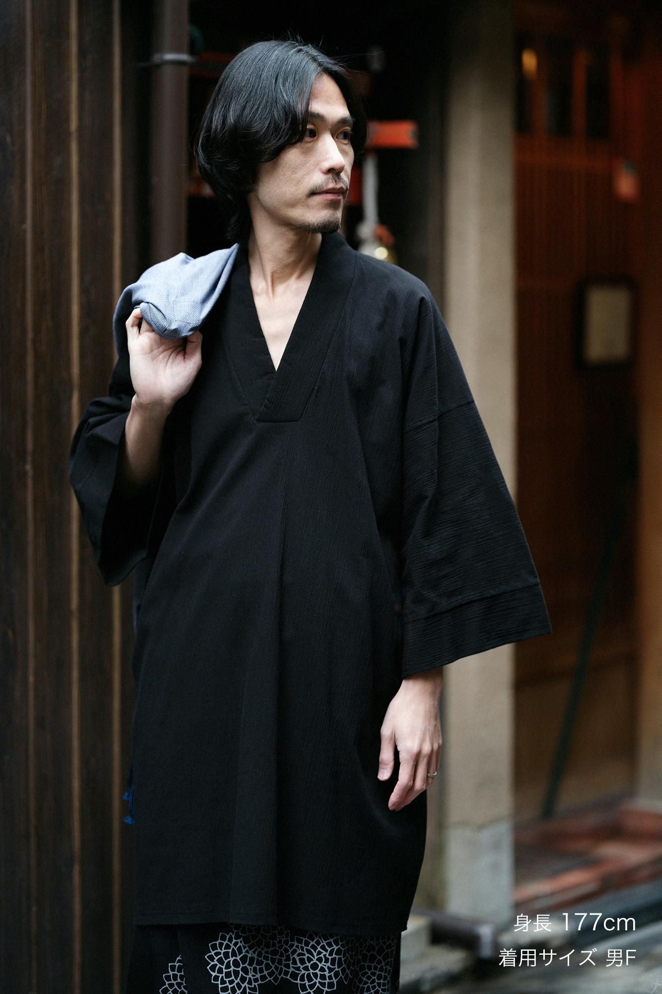 高島縮 20/20 長風靡（ながふうび）／濡羽色（ぬればいろ）