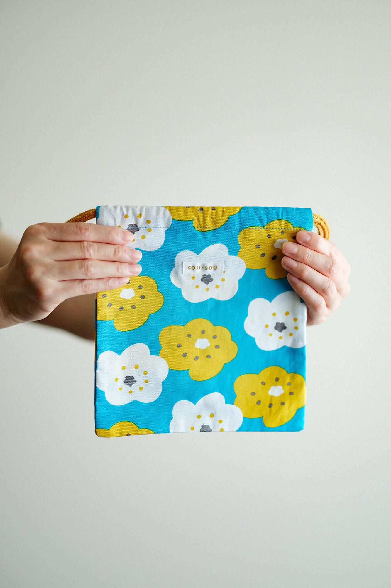 SOU・SOU×丸眞抽繩袋 S／微笑