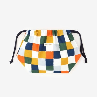 SOU・SOU× Marushin Kordelzugbeutel mit Zwickel / Hibi (Hibi)