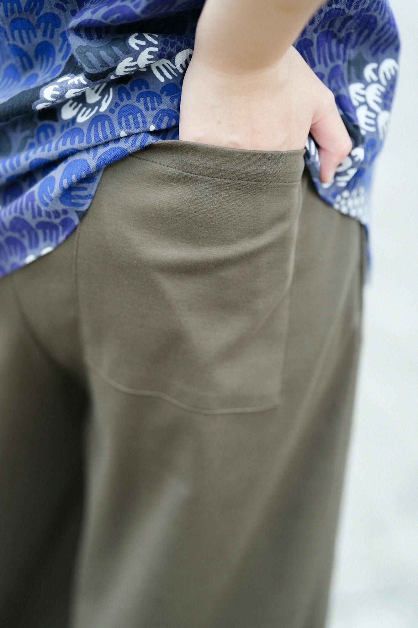 羅紋針織布闊腿褲2.0 /橄欖綠