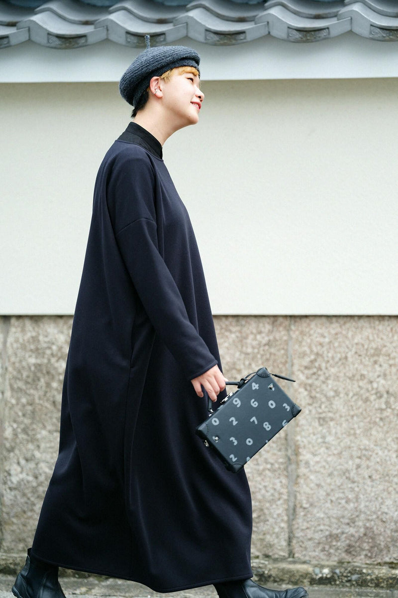 보트 넥 원피스 맥시길이(가을 겨울）