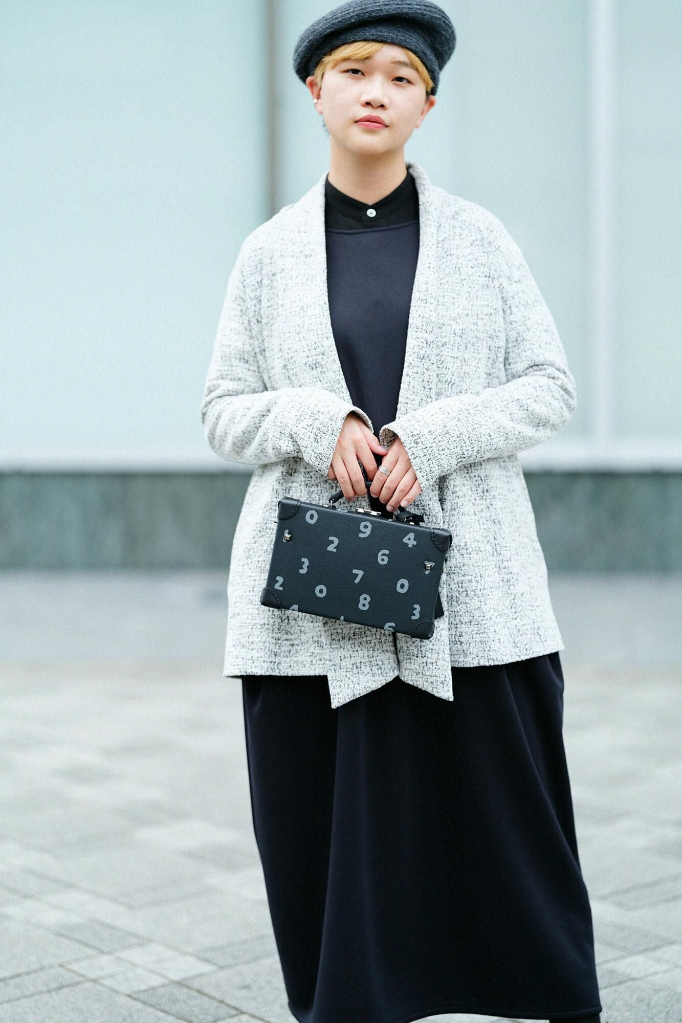 DRYMASTER(R)瓦楞針織B.N.連身裙 超長版／黑色