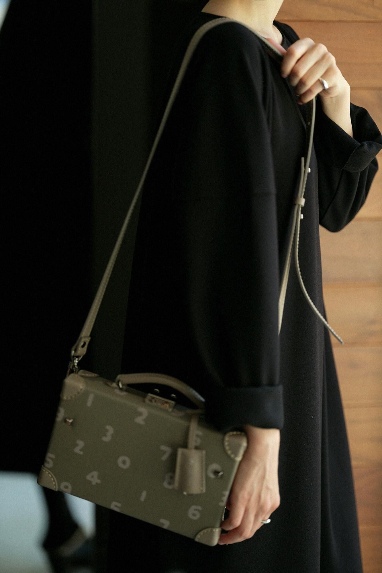 抹茶様 ハンド 2WAY Cassia Mini ホルテンシア ミニ ハンドバッグ クロコ型押し - SOIL CROCO