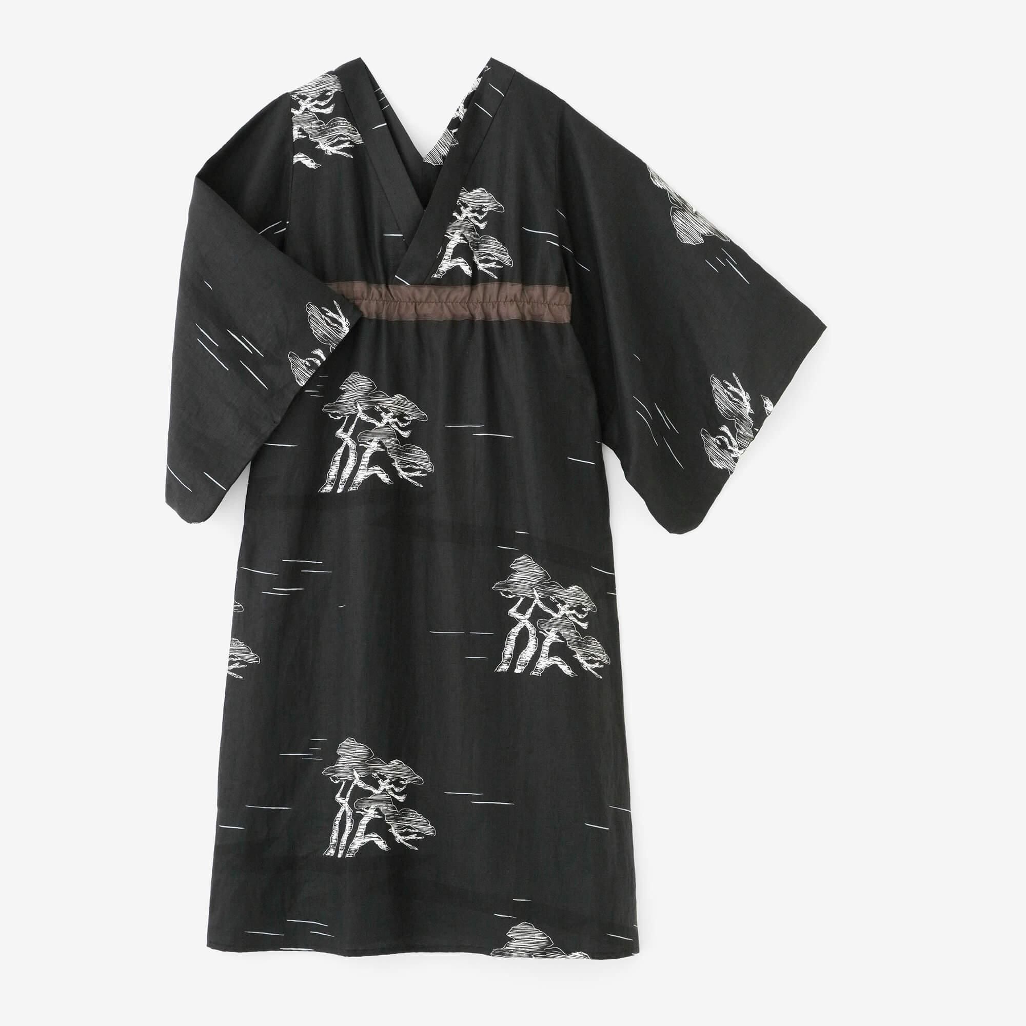 亚麻浴衣御手/松布