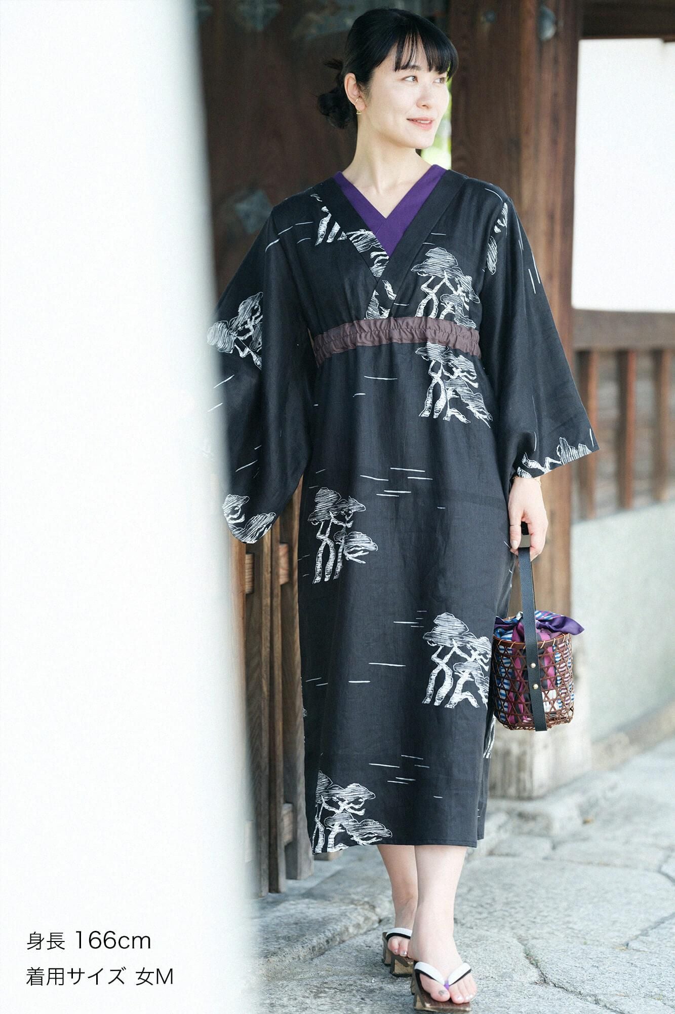 亚麻浴衣御手/松布