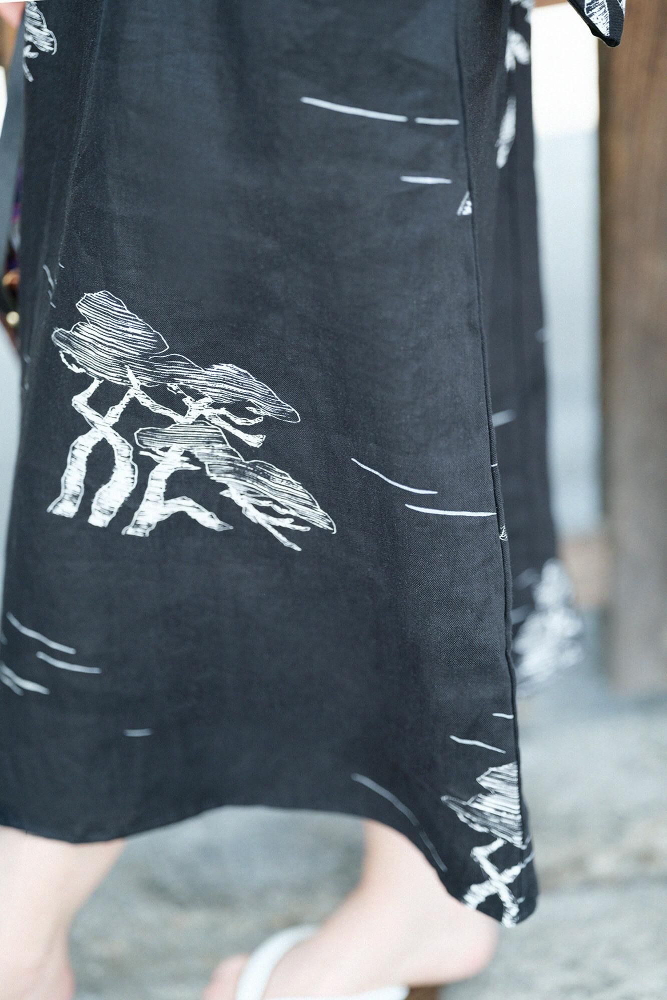 亚麻浴衣御手/松布