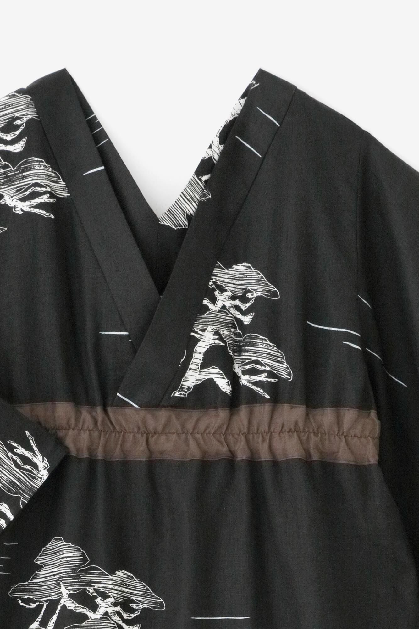 亚麻浴衣御手/松布