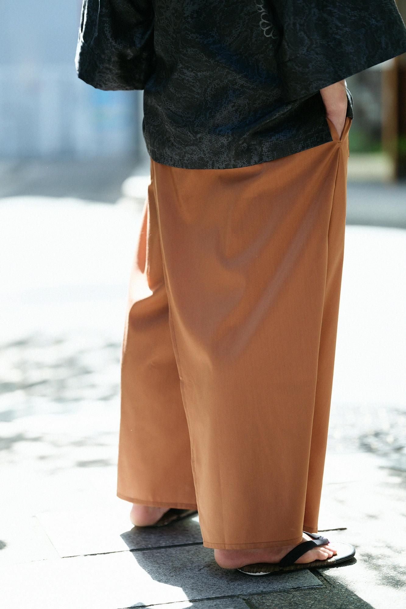 [En ligne seulement] Mélange de lin Shin Tsutsushita/Marron kaki