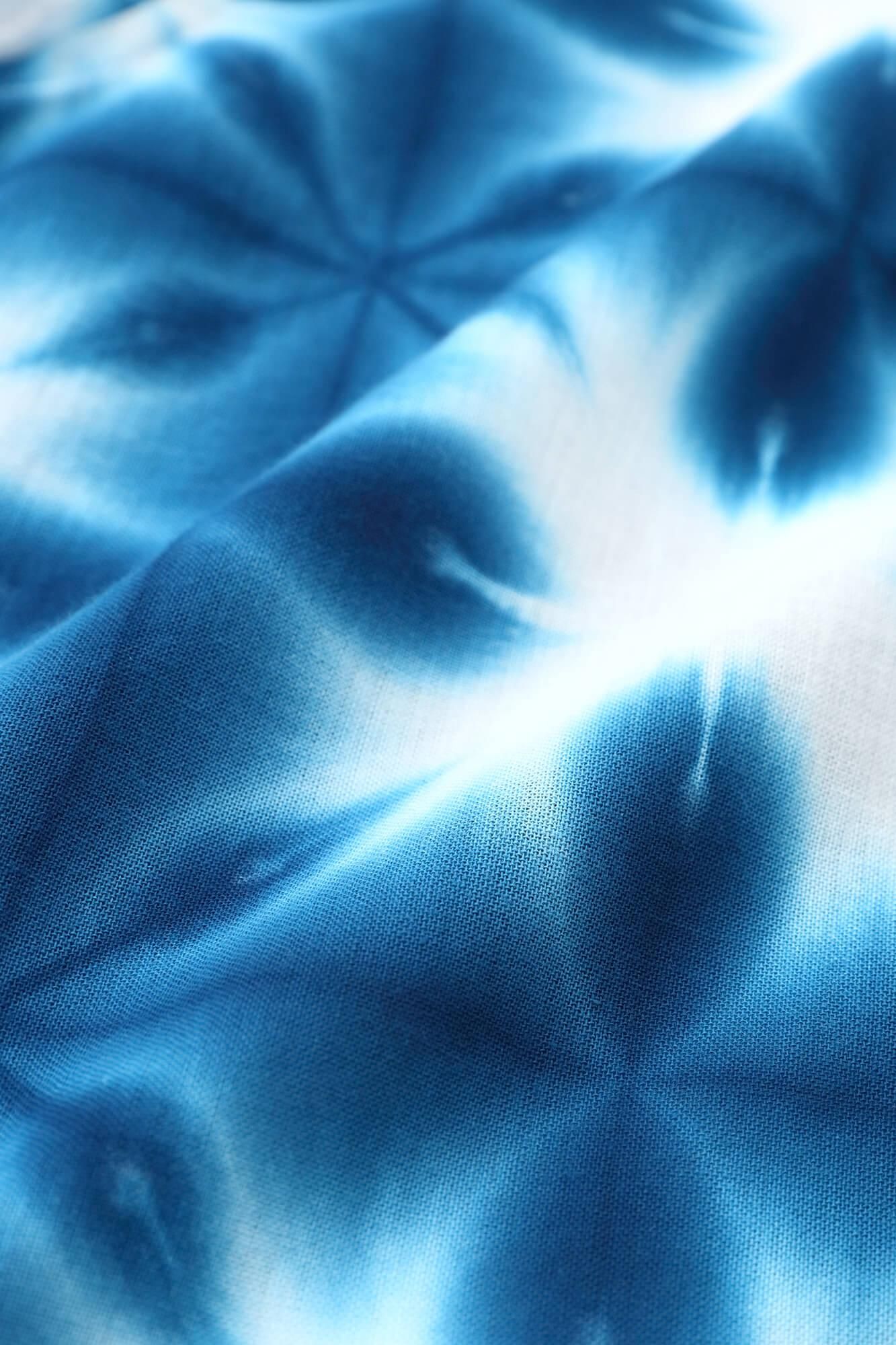 【net limited】Isemomen Cotton Arimatsu Narumi Tie-dye Short Sleeve Shirt / Harisho Snowflakes 2