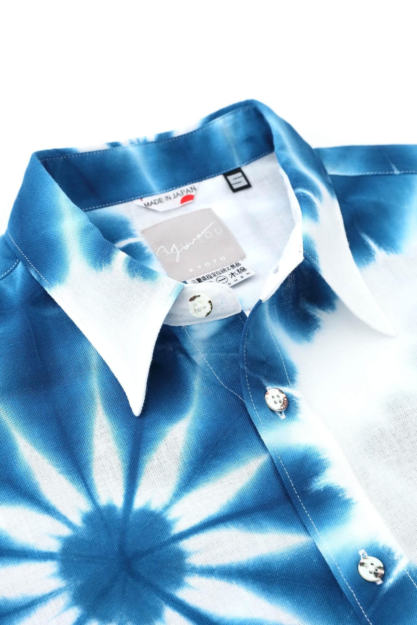 【online한정】이세모멘 Arimatsu Narumi시보리 반팔셔츠/ Zhang Zheng 아사노하(Asanoha) 1