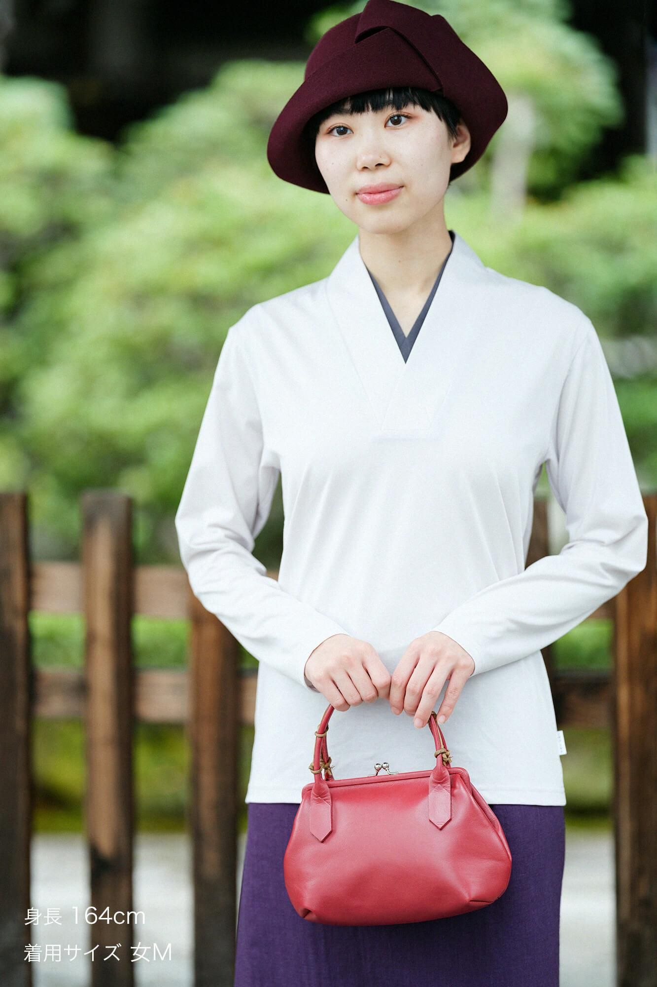 110双 超長綿（ちょうちょうめん） 半衿狭風靡（はんえりせばふうび） 抜衣紋（ぬきえもん）／桜鼠（さくらねず）