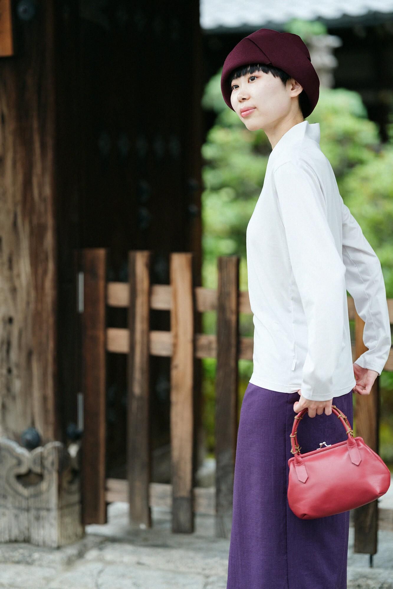 110双 超長綿（ちょうちょうめん） 半衿狭風靡（はんえりせばふうび） 抜衣紋（ぬきえもん）／桜鼠（さくらねず）