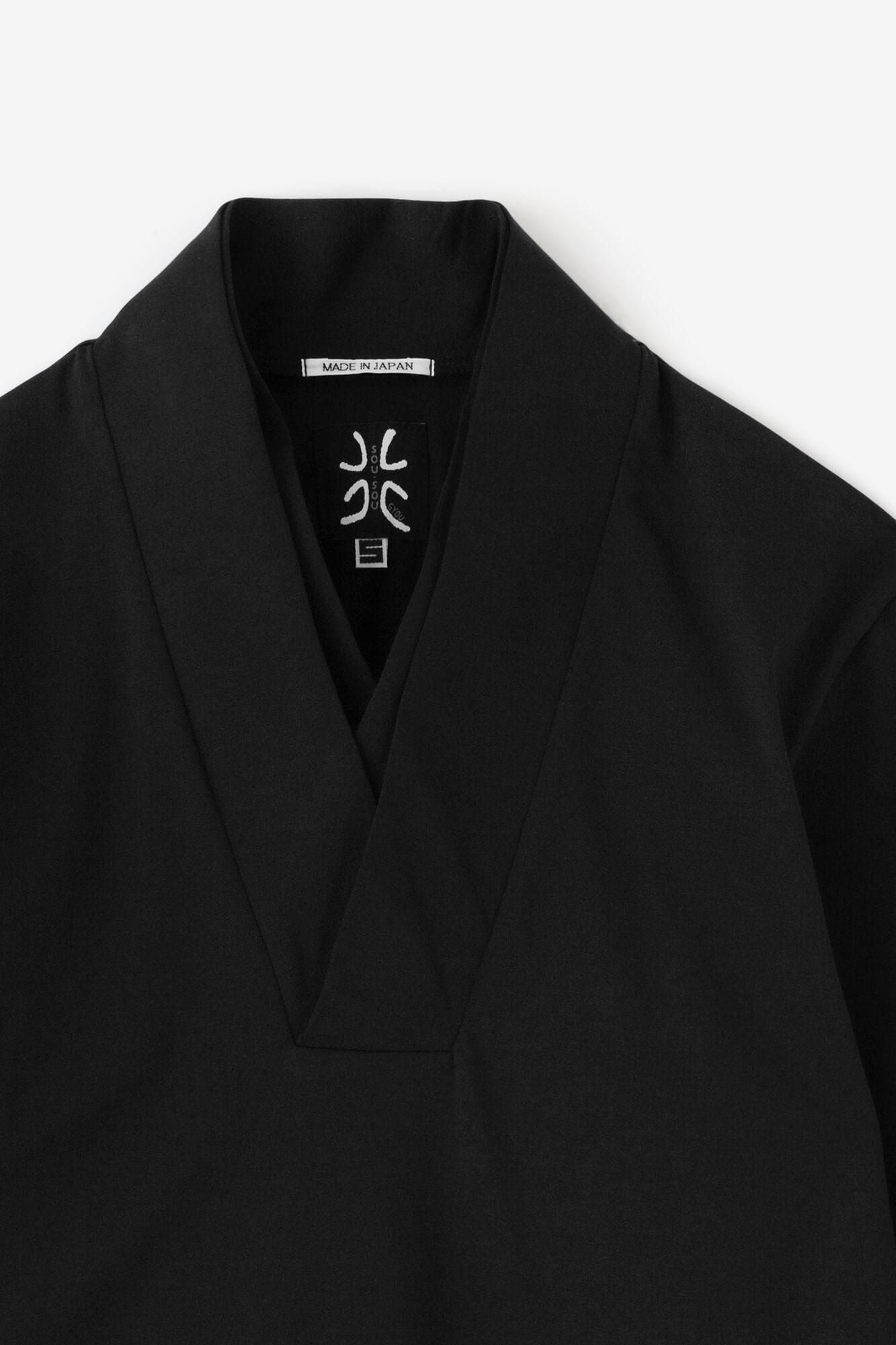 110双 超長綿（ちょうちょうめん） 半衿狭風靡（はんえりせばふうび） 抜衣紋（ぬきえもん）／濡羽色（ぬればいろ）