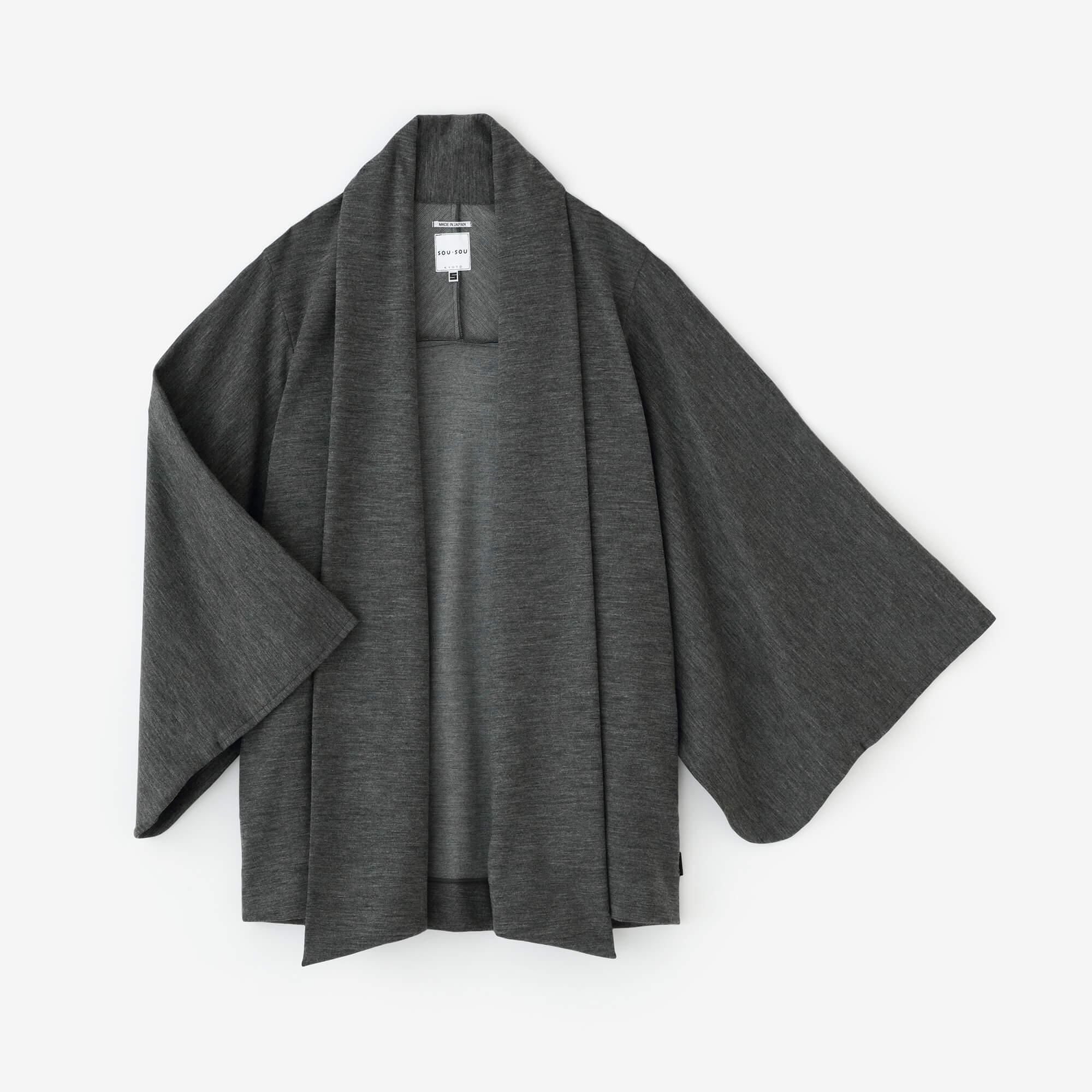 ウォッシャブルウール天竺 小袖莢（こそでさや）／鉄紺（てつこん）