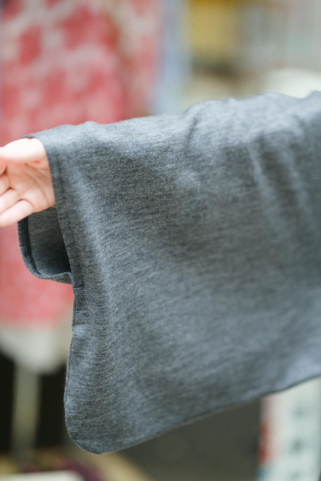 【net限定】コーデュラ混 梳毛（そもう） 小袖蘭陀（こそでらんだ）／杢墨（もくずみ）