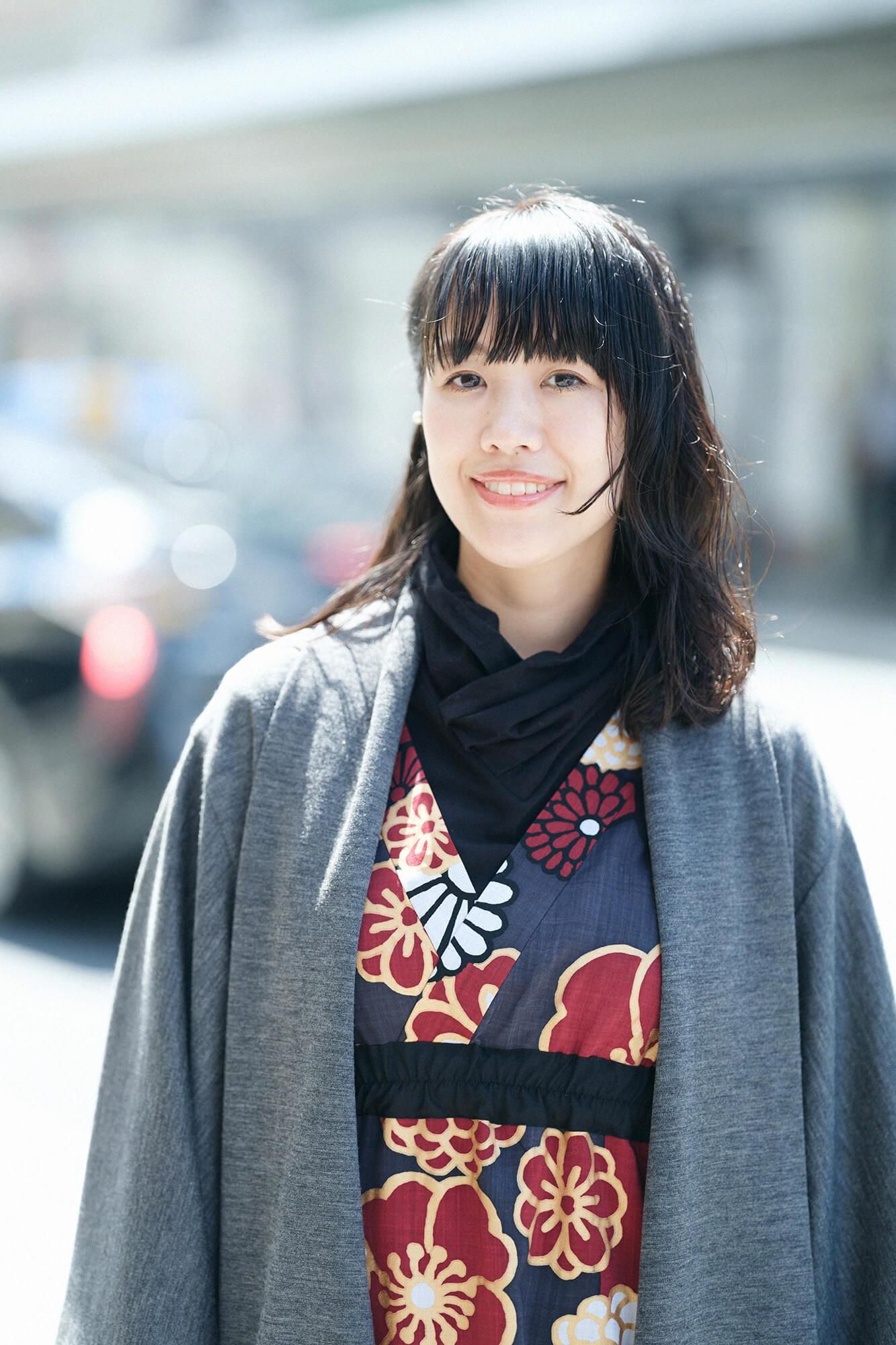 【net限定】コーデュラ混 梳毛（そもう） 小袖蘭陀（こそでらんだ）／杢墨（もくずみ）