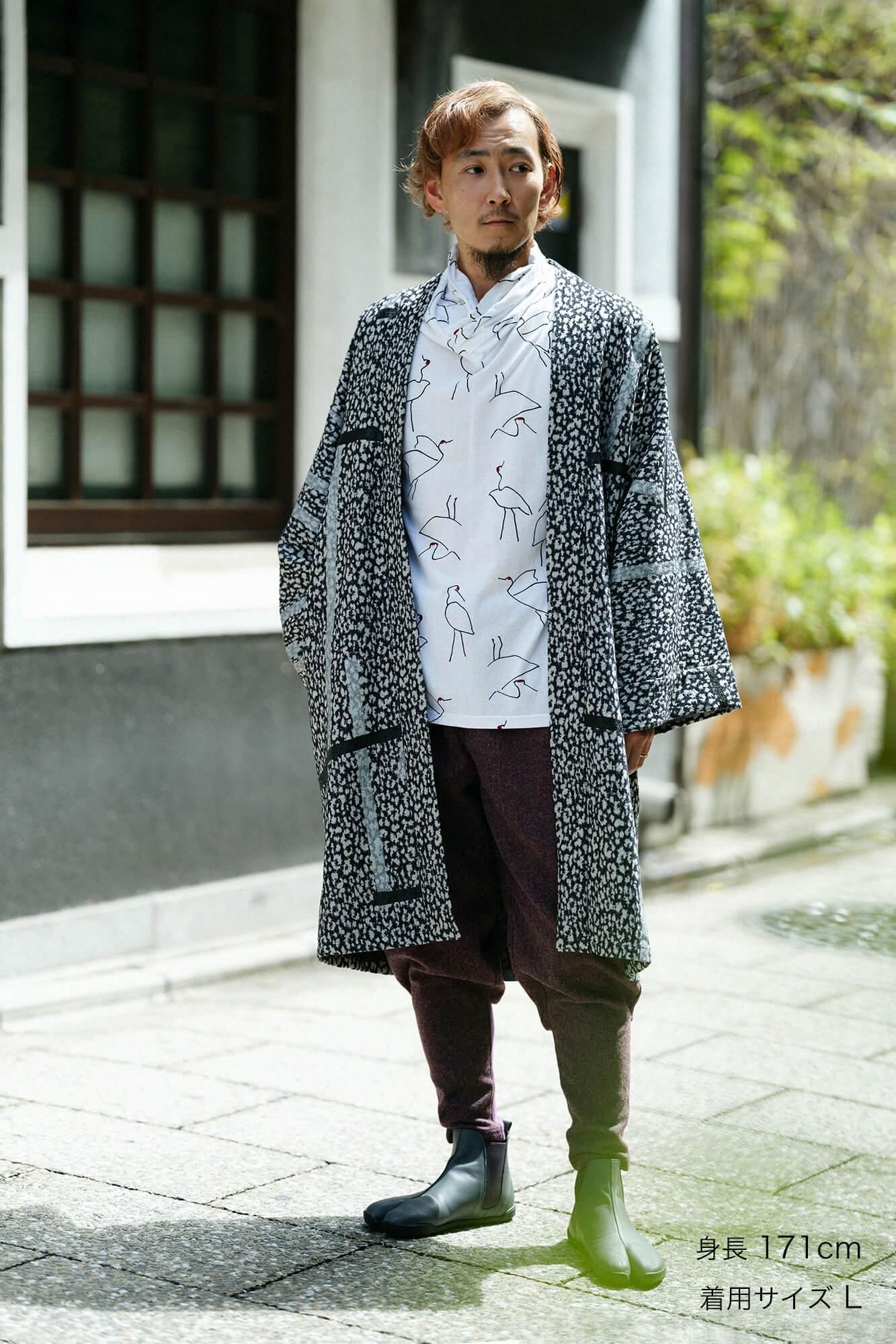 【早い者勝】SOU・SOU カットジャカール 袢纏 間 単／金襴緞子 木枯茶M 早い者勝】SOU・SOU カットジャカール 袢纏 間 単／金襴緞子 木枯茶M