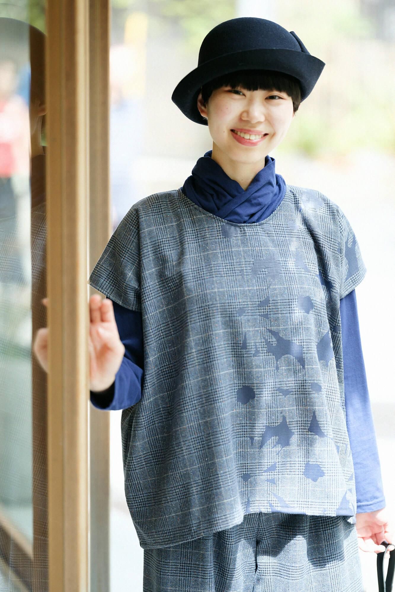 千鳥格子織（ちどりごうしおり） 四角衣（しかくい）／おおらか