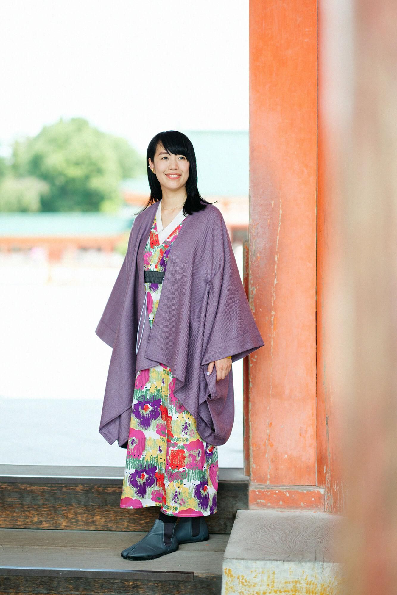 毛斯綸和服形洋裝／憧憬