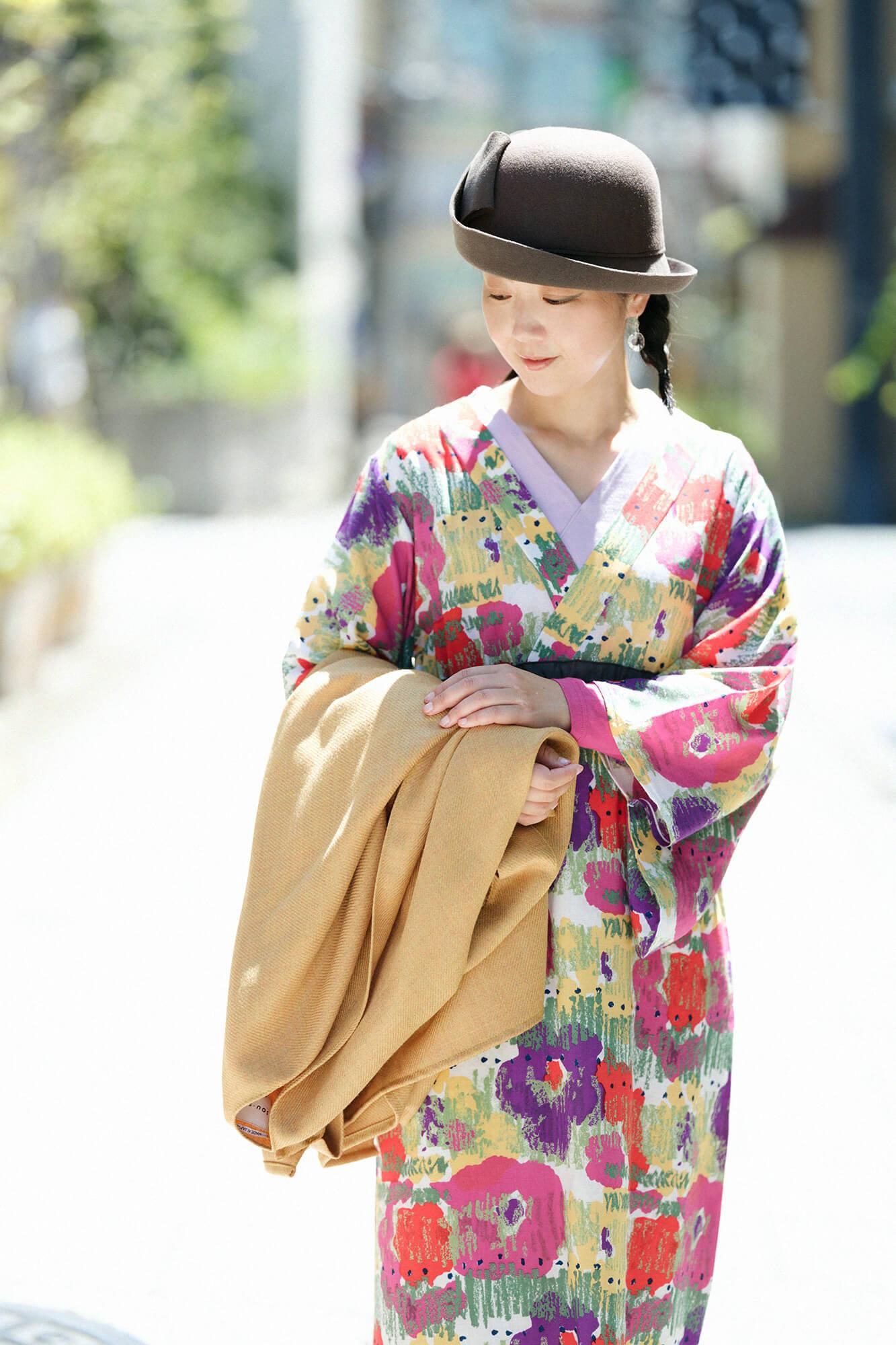 毛斯綸和服形洋裝／憧憬