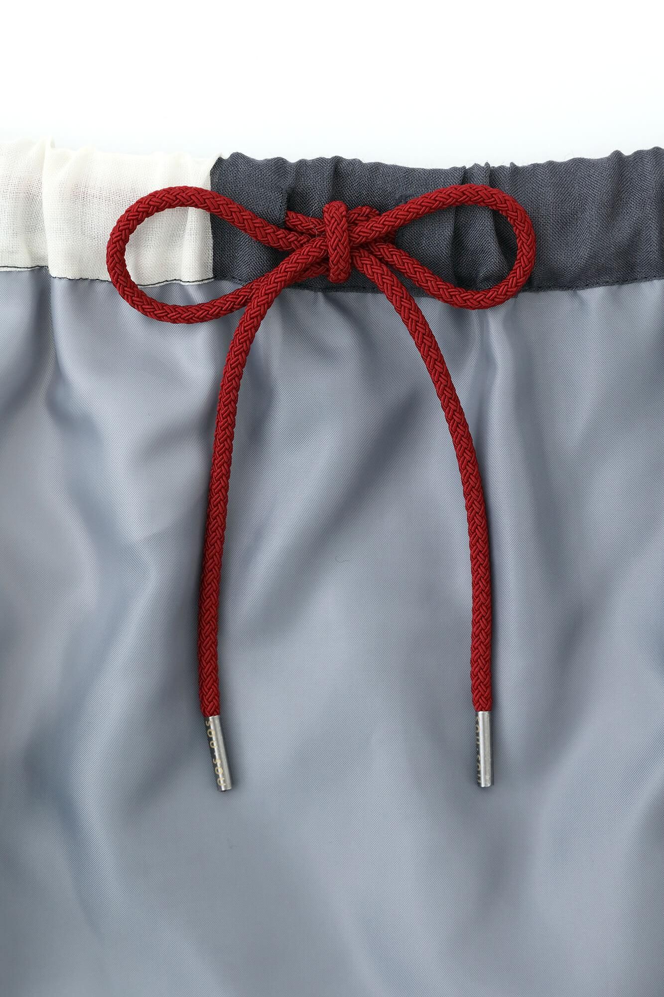 Muslin Wool Long Skirt / Dark Grey Smile