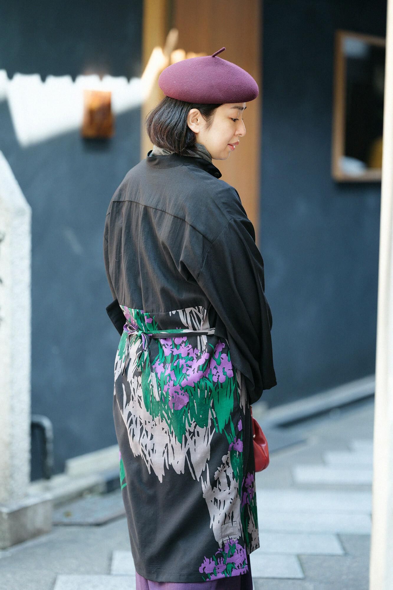 net限定20%OFF】モスリン 薙刀かり衣（なぎなたかりごろも）／濡羽色