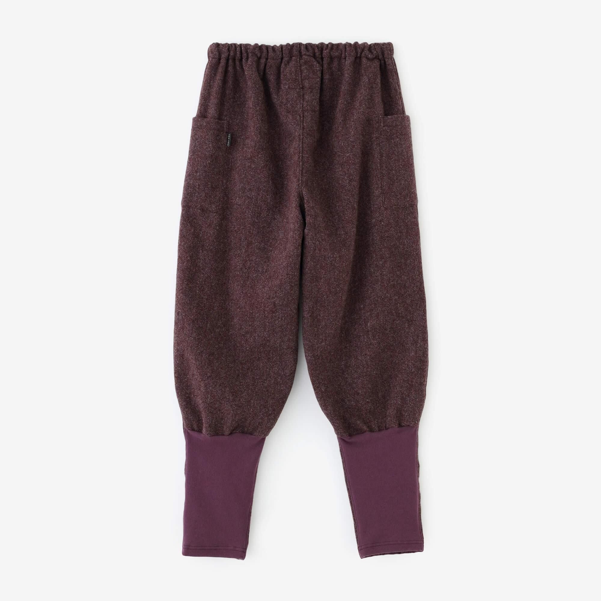 紡毛（ぼうもう） 裁付（たっつけ）えんゆう穿き／葡萄鼠（ぶどうねず）