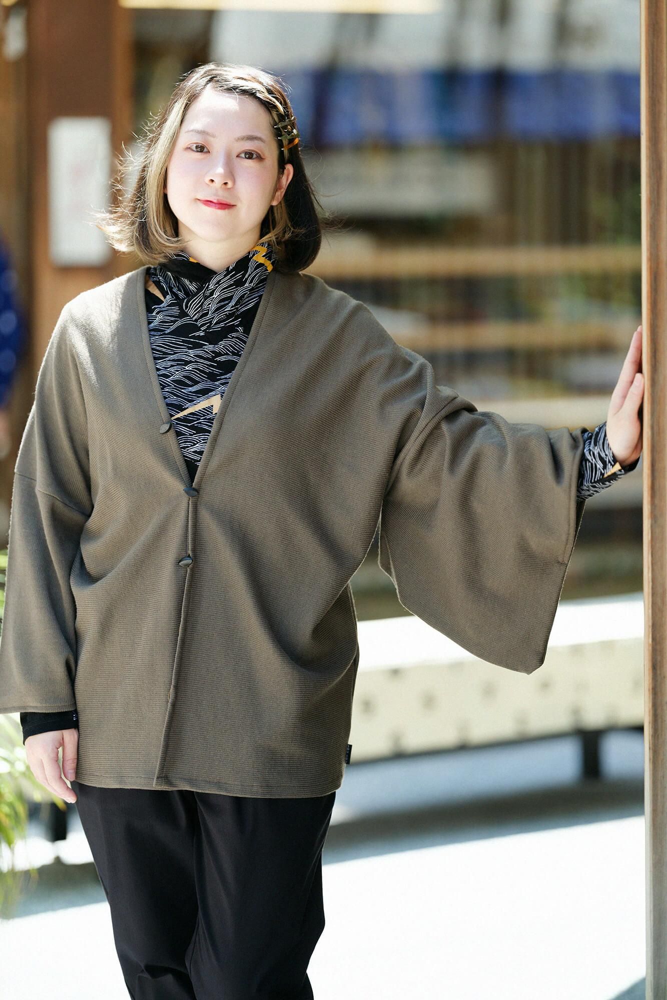 Combed Yarn Hatsuki Cardigan / Charcoal Brown