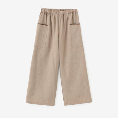 Combed Yarn Square Pockets Monpe Pants / Pinkish Brown