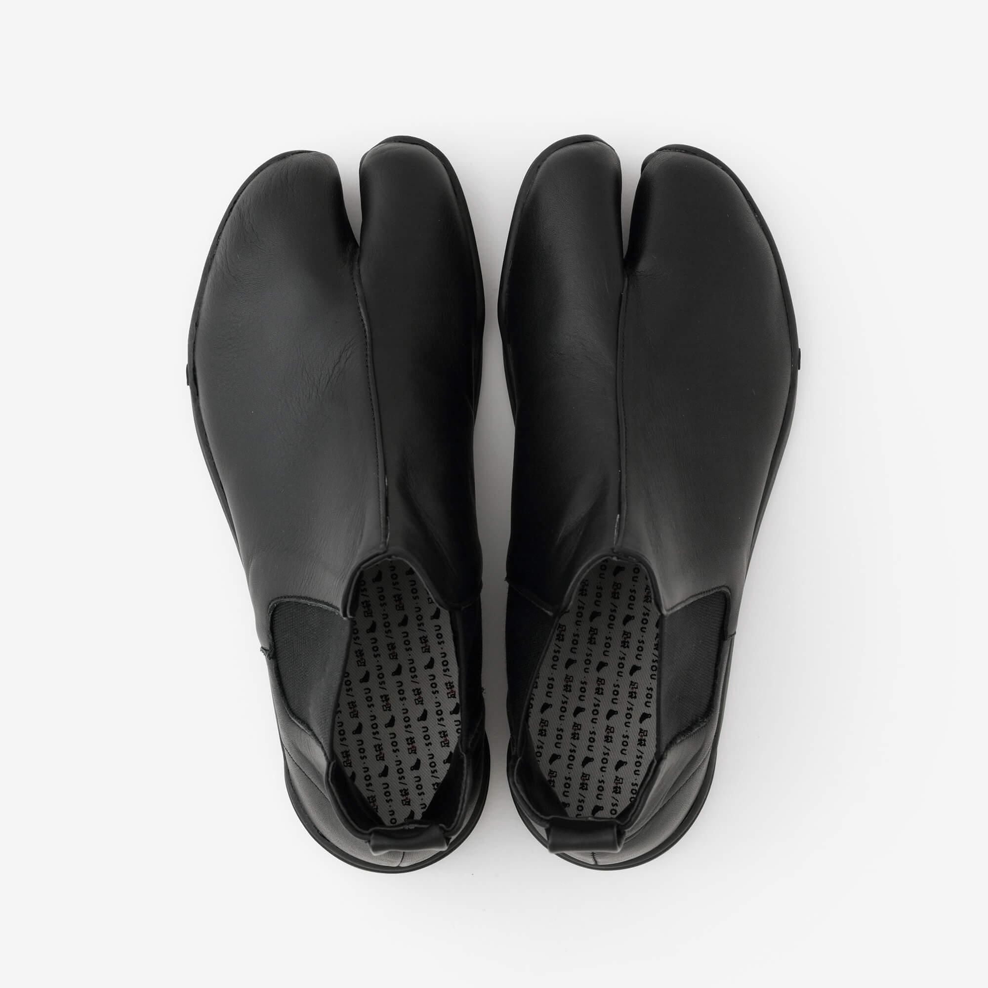 侧面果皮皮革tabi袜子，底部/湿翅（不锈钢）