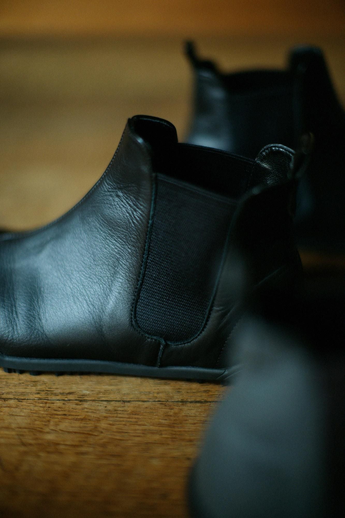 侧面果皮皮革tabi袜子，底部/湿翅（不锈钢）