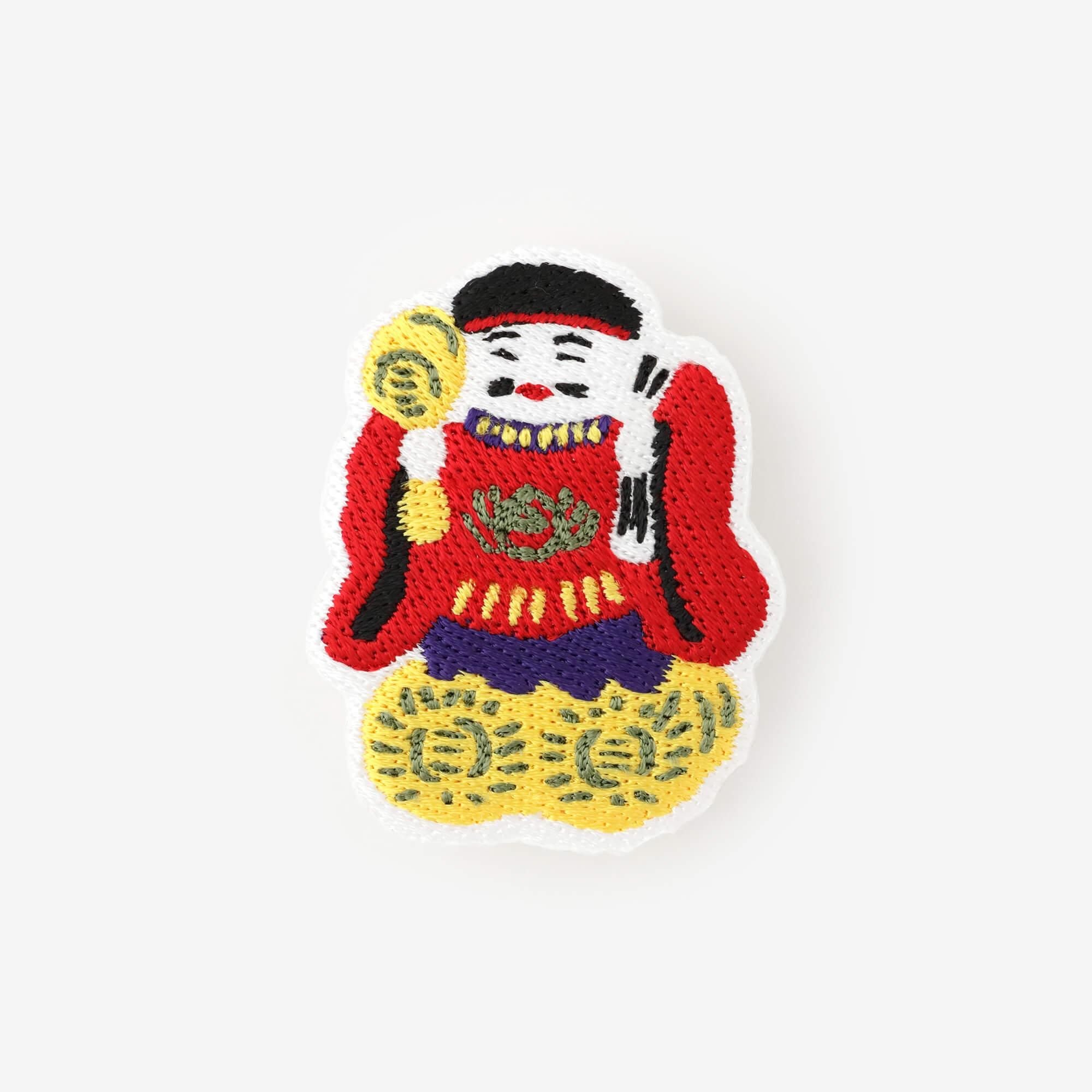 刺繍飾り（ししゅうかざり）／土人形（つちにんぎょう） 大黒（だいこく）さん