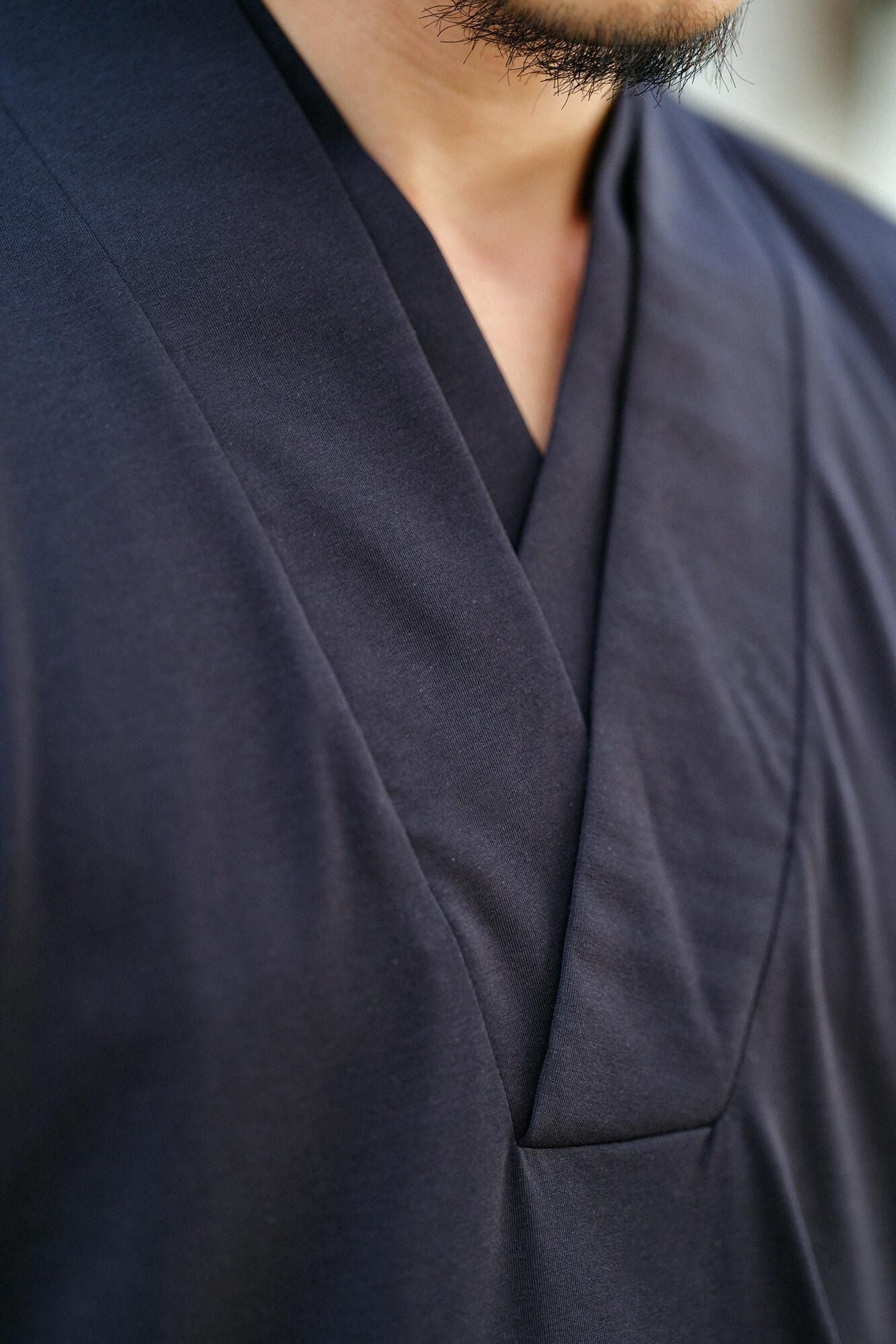 110双 超長綿（ちょうちょうめん） 半衿風靡（はんえりふうび）／濡羽色（ぬればいろ）