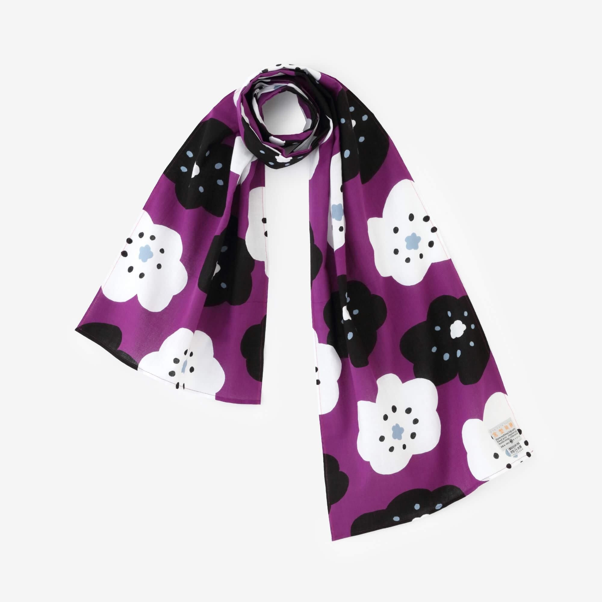 伊勢木棉圍巾/微笑京紫