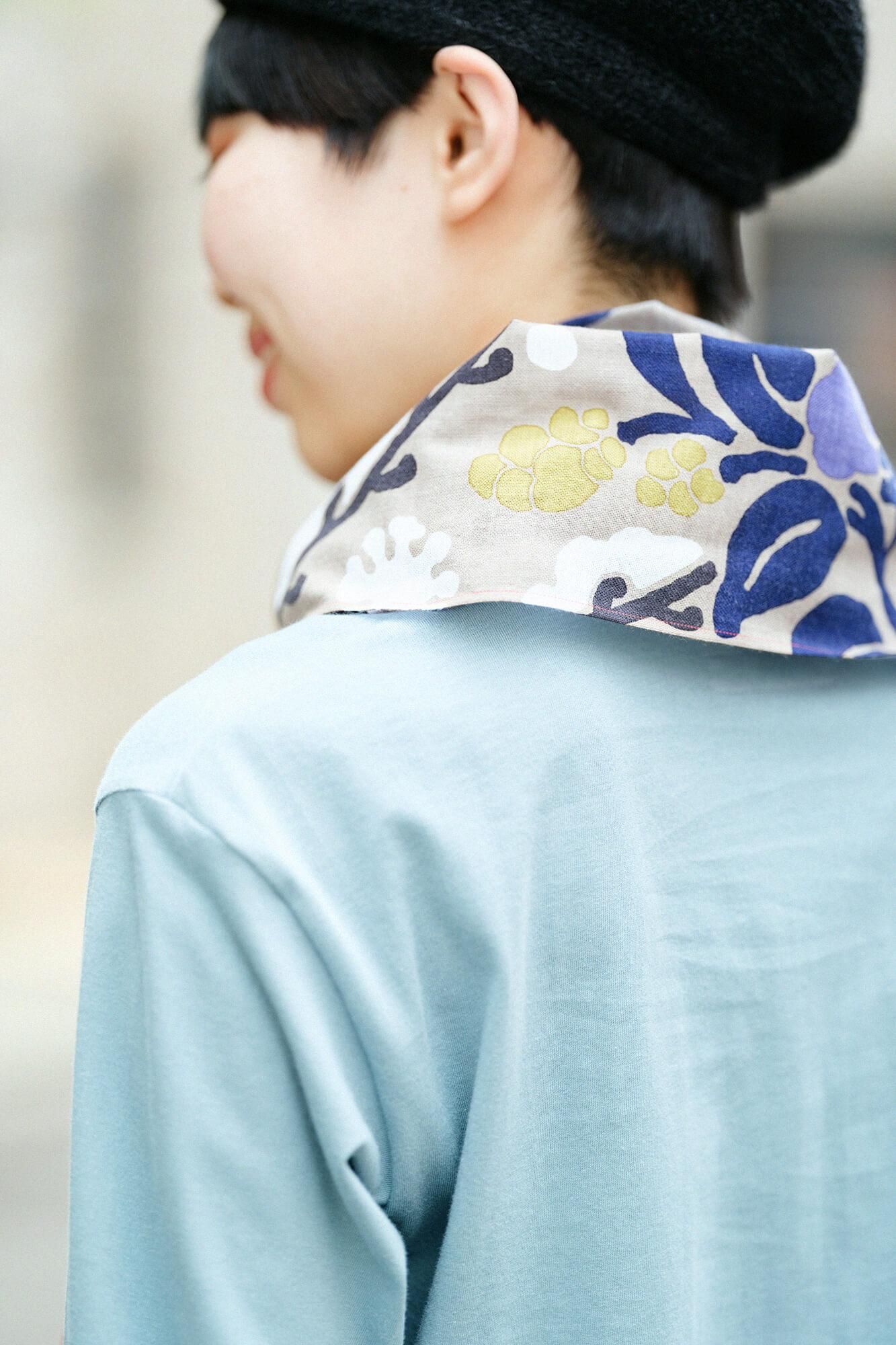 Isemomen Cotton Scarf / Camellia in Snow