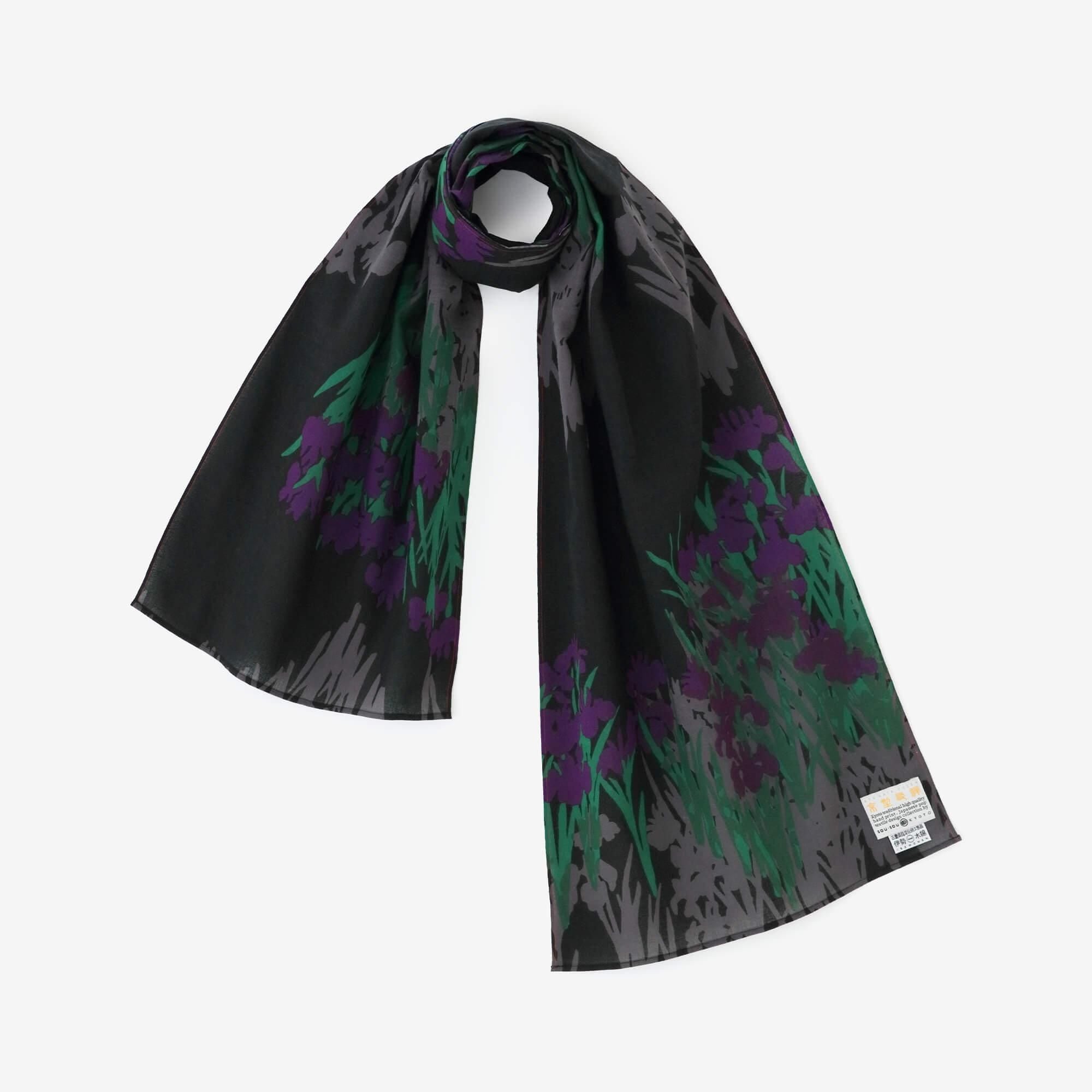 伊勢木棉圍巾/尾形光琳 燕子花圖屏風 再現