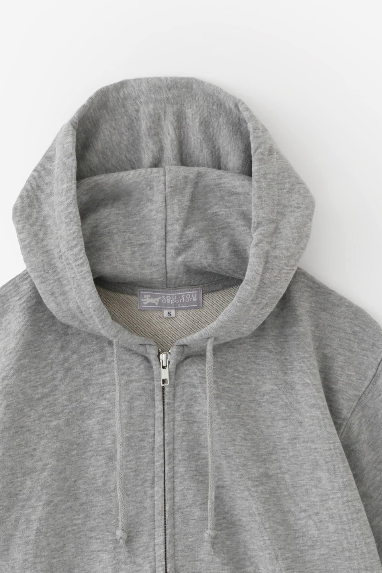 SO-SU-U十數deportare ZIP UP運動帽T [9.7]／混灰色