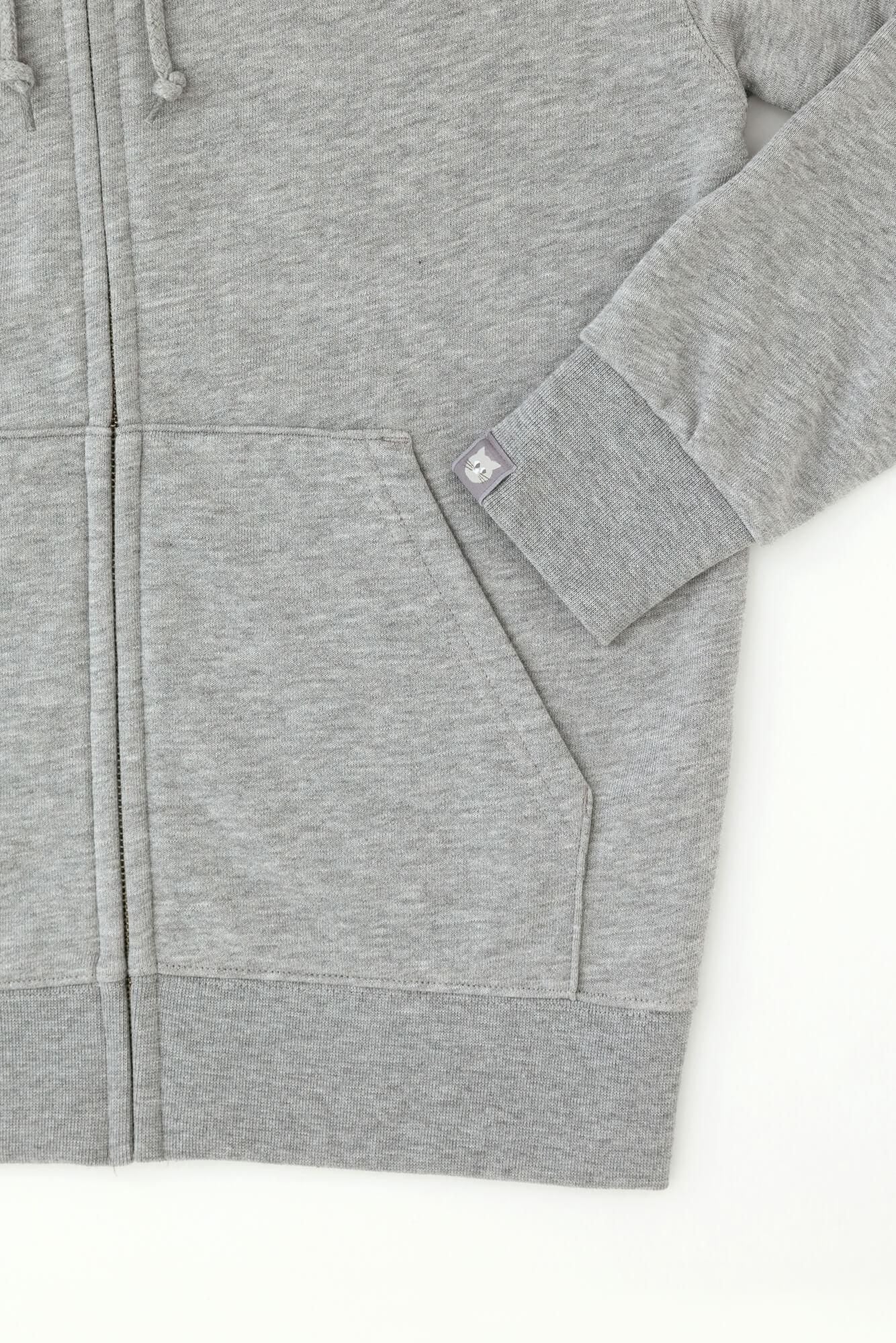 SO-SU-U十數deportare ZIP UP運動帽T [9.7]／混灰色