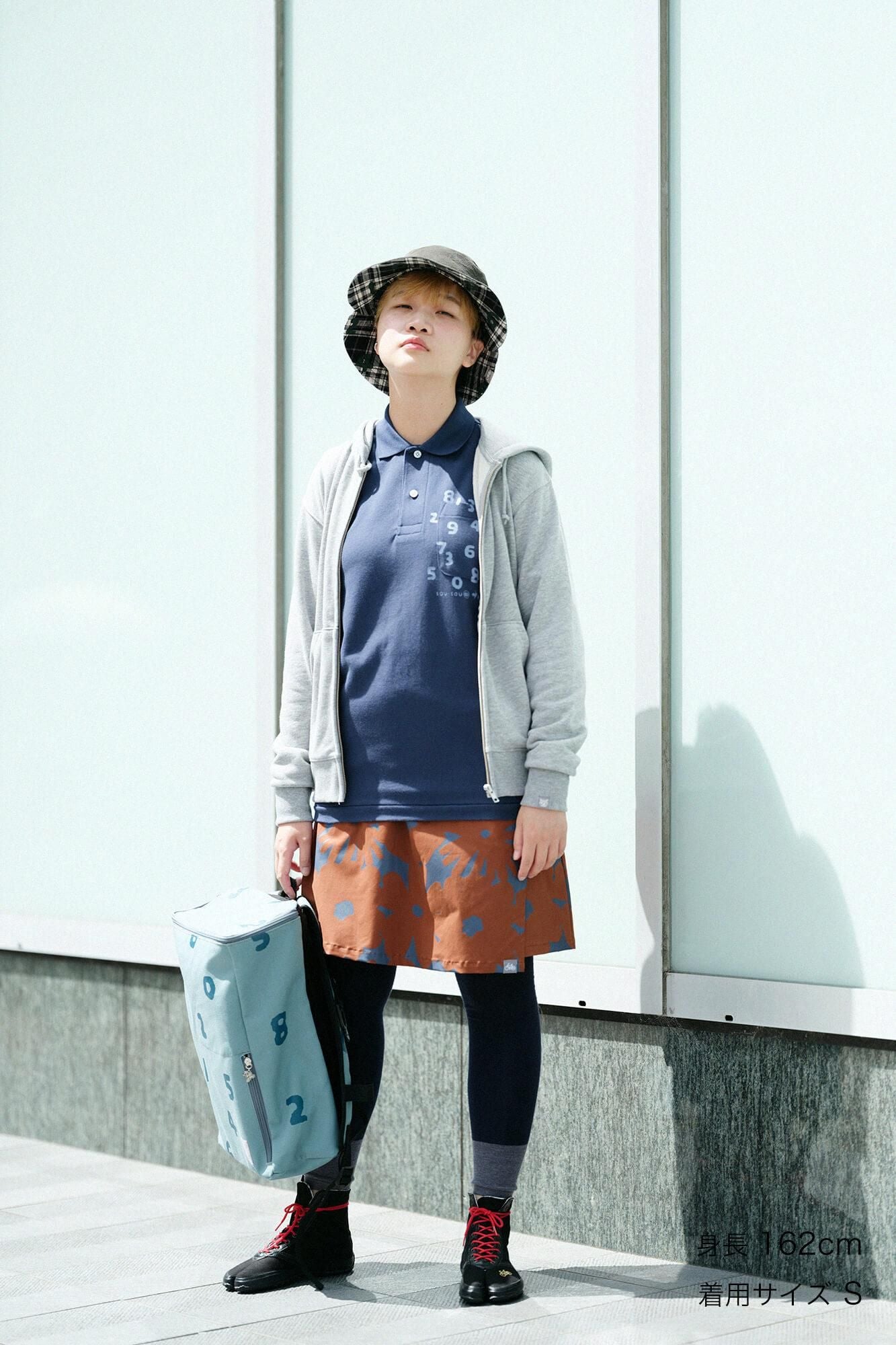 SO-SU-U十數deportare ZIP UP運動帽T [9.7]／混灰色